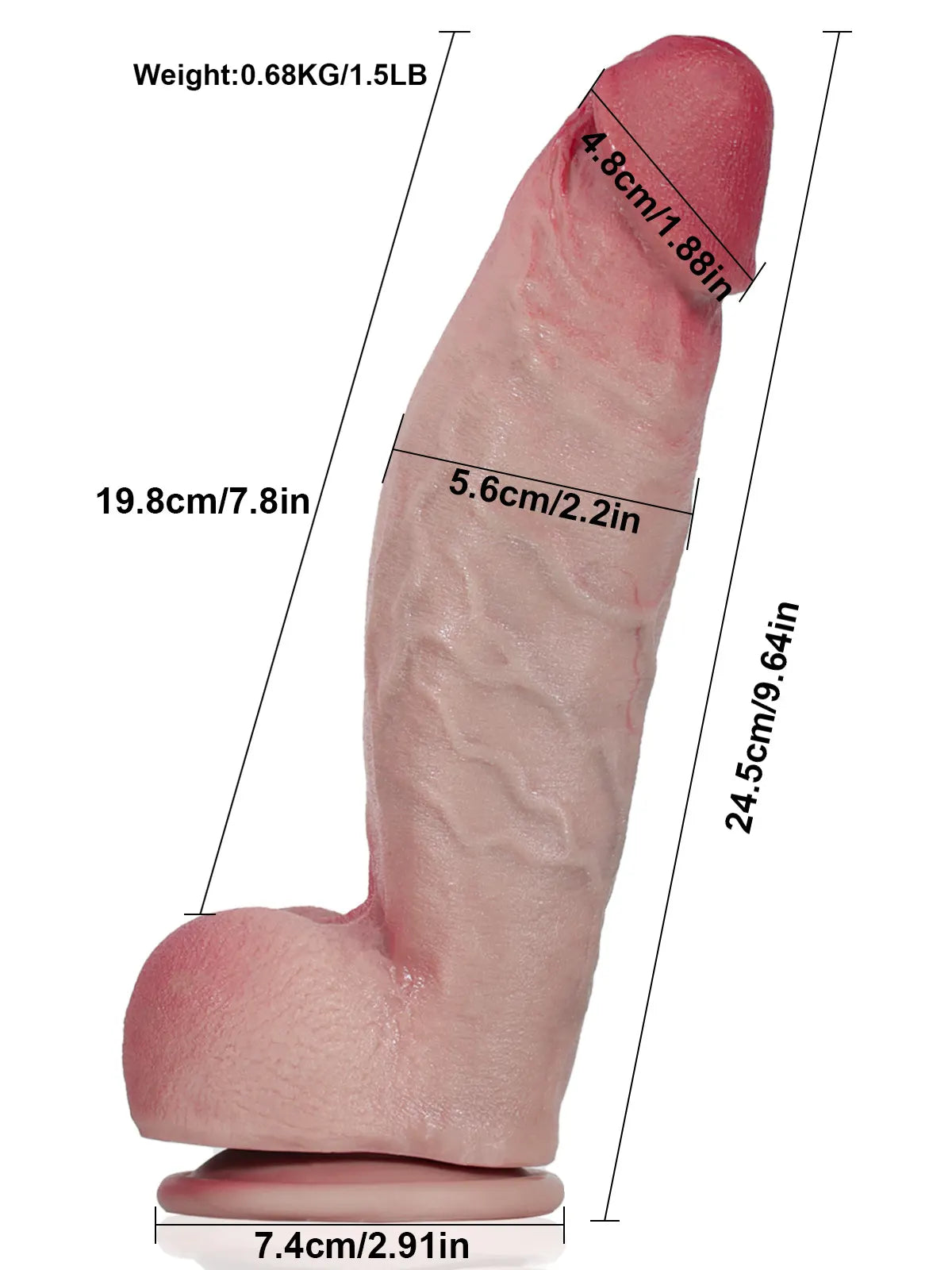 Realistische Dildo Met Balzak