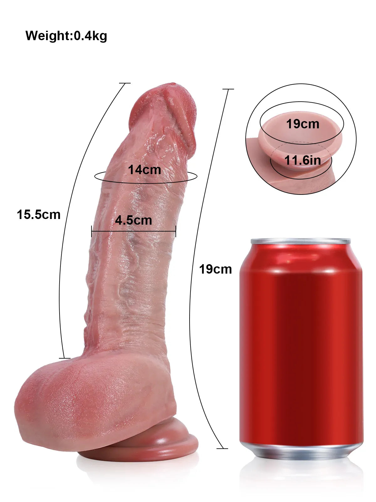 Dave - Realistische Dildo met Natuurlijk Gevoel voor Beginners - 19 cm