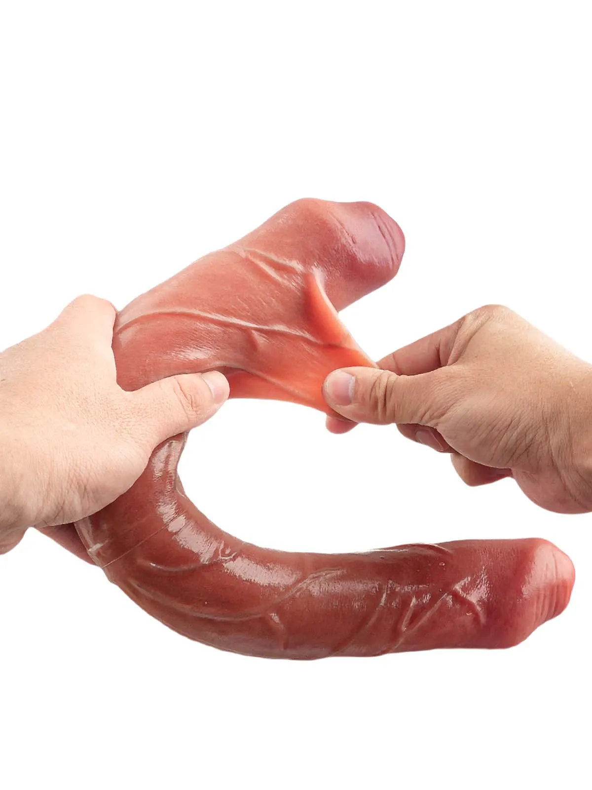 Dubbele Dildo met Schuivende Voorhuid