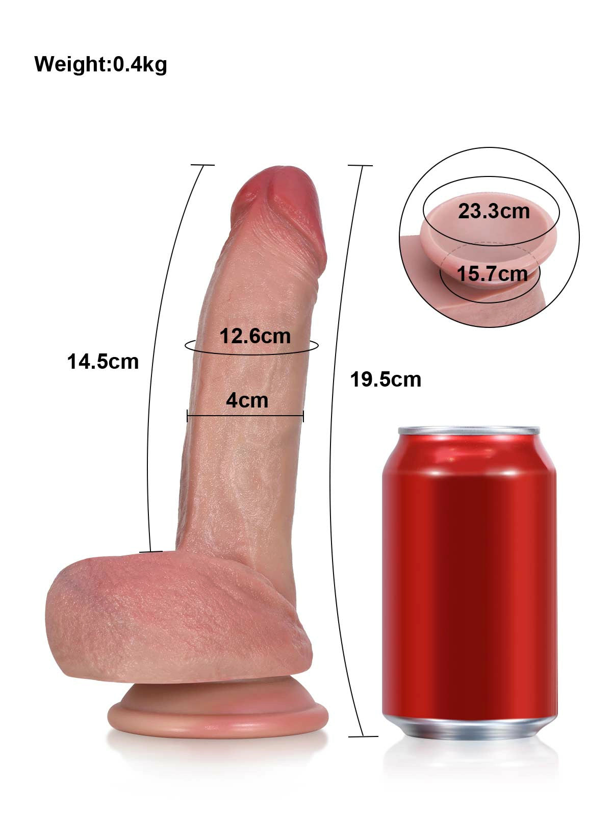 Elliot - Realistische Dildo met Gedetailleerde Textuur voor Beginners - 19,5 cm