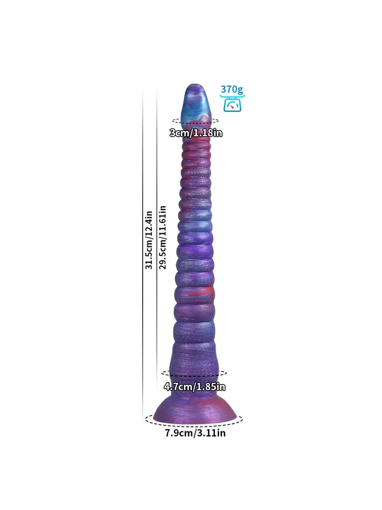 Eric - Lange Fantasy Tentacle Dildo met Taps Toelopende Top en Zuignap - 3 Maten