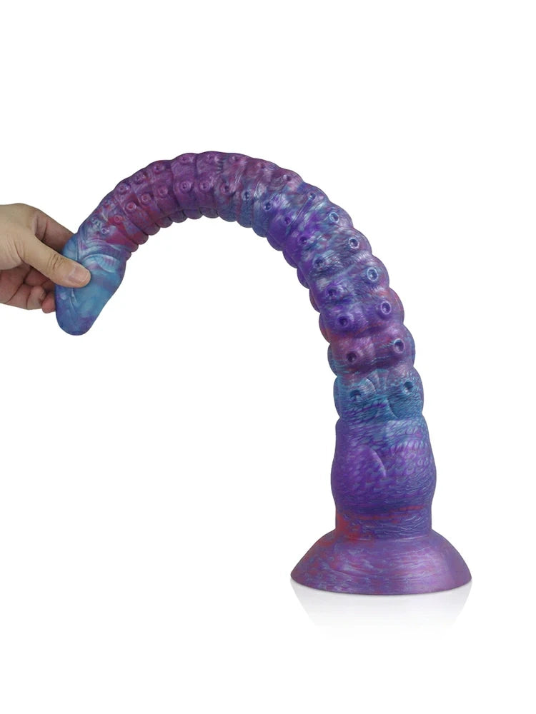 Eric - Lange Fantasy Tentacle Dildo met Taps Toelopende Top en Zuignap - 3 Maten