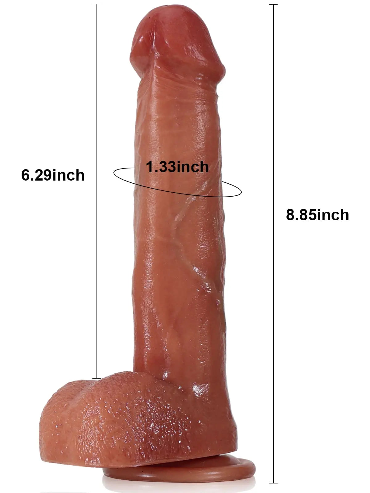 Hugo - Realistische Stotende Dildo Met Zuignap - 22,5 cm