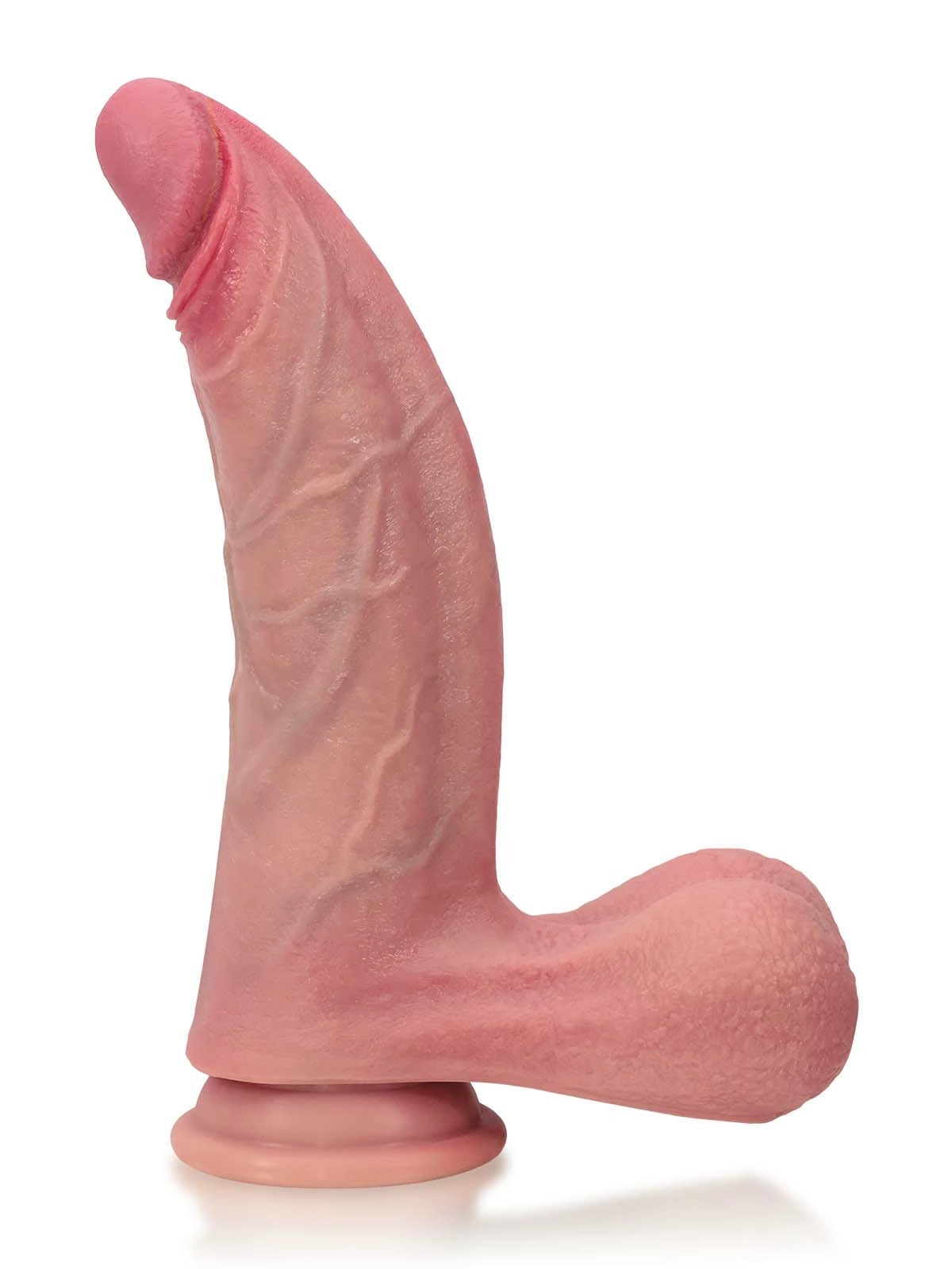 Hunter – Flexibele Realistische Dildo met Gebogen Vorm en Slanke Top – 23,6 cm