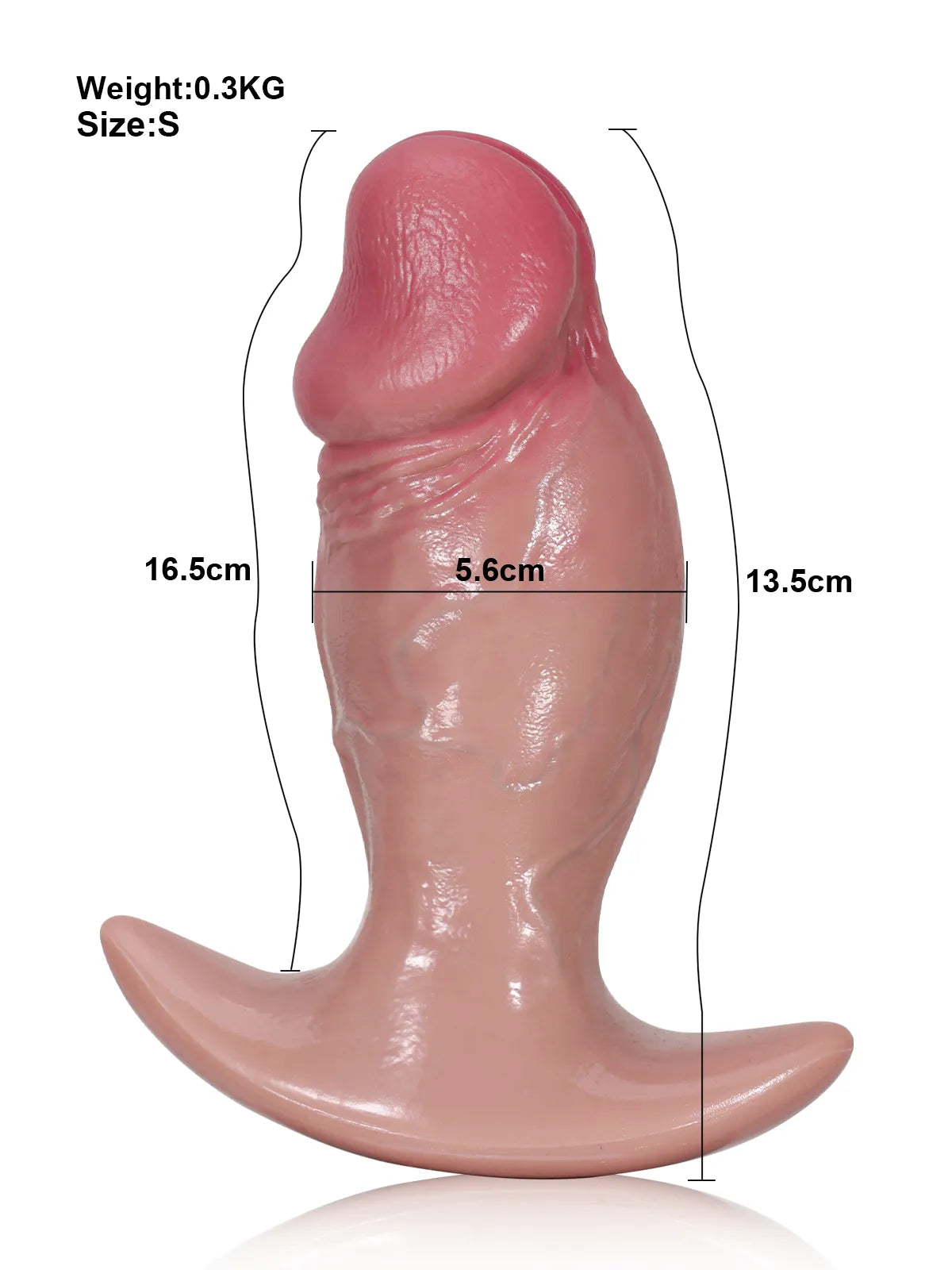 Ivo - Dildo met Buttplug voor Veelzijdig Gebruik - 16,5 cm