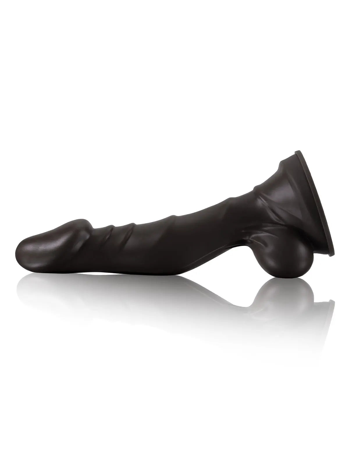 Joris - Gladde Gebogen Grote Zwarte Dildo - 31 cm