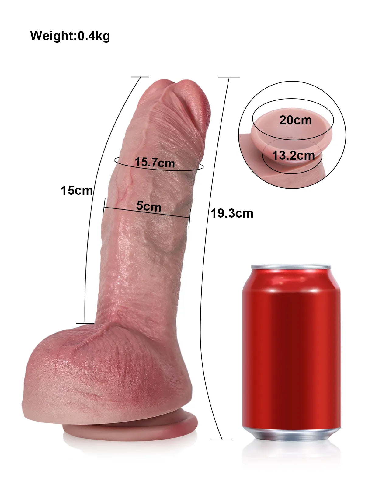 Jort - Realistische G-Spot Dildo met Gebogen Schacht - 19 cm