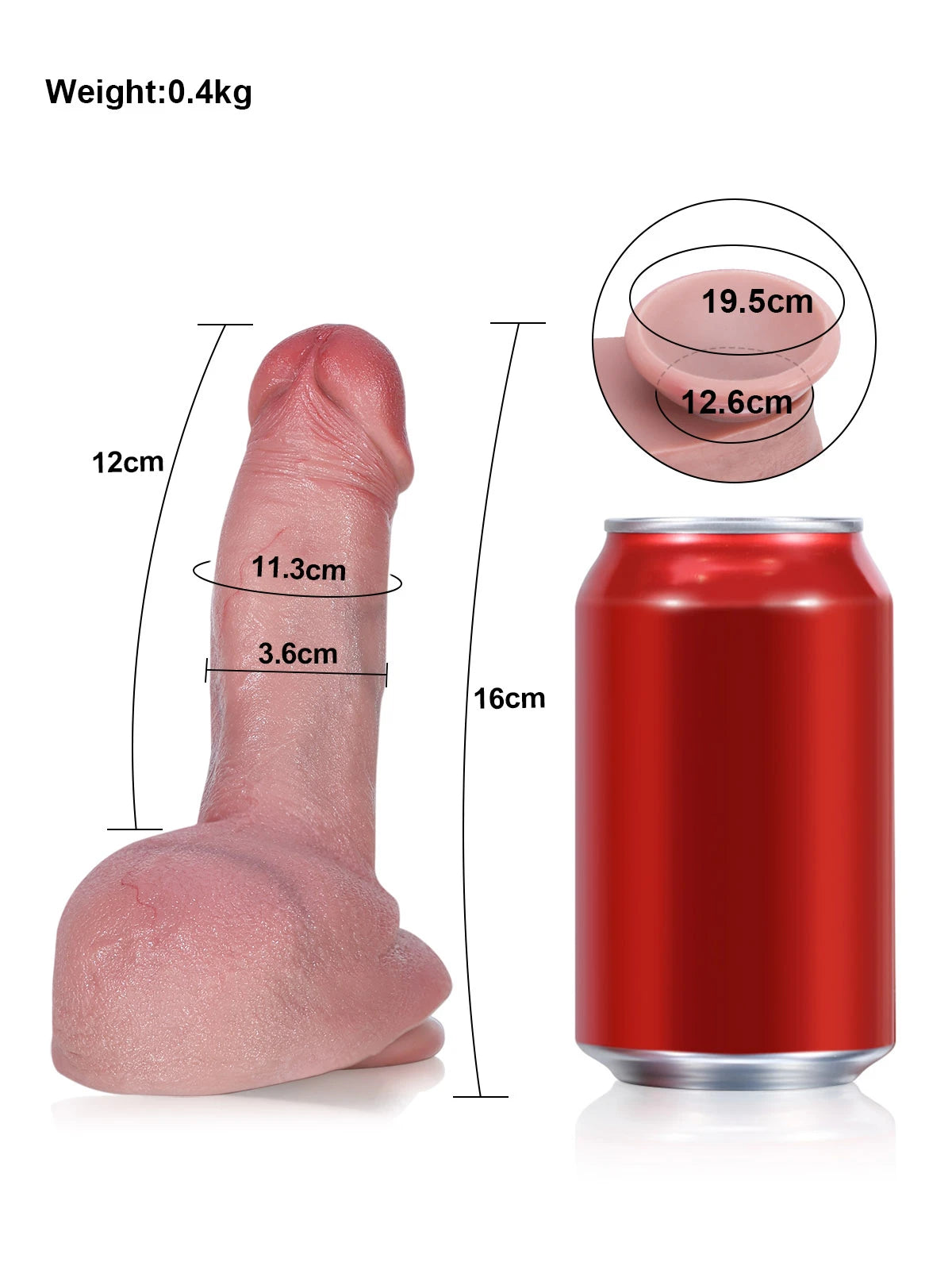 Julian - Realistische Kleine Dildo Met Balzak - 16 cm
