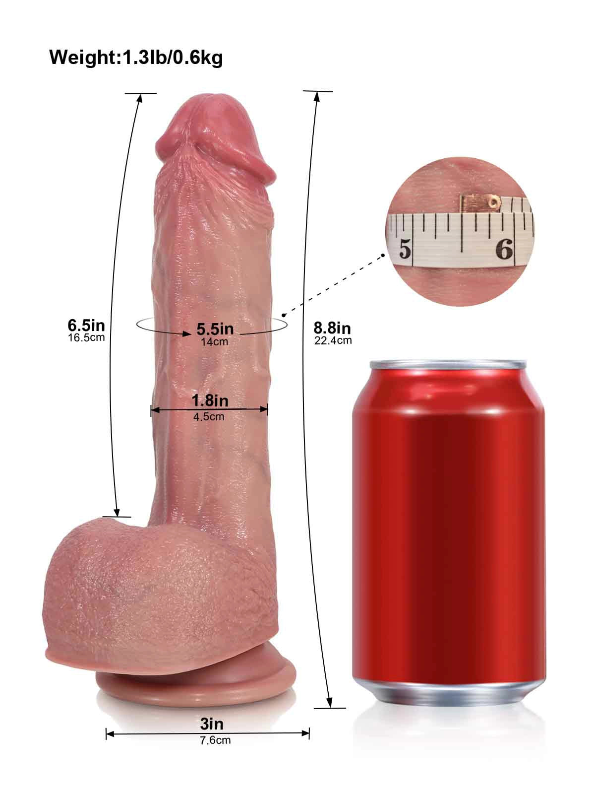 Leong - Vibrerende Stotende Dildo met Geplooide Textuur - 22,4 cm