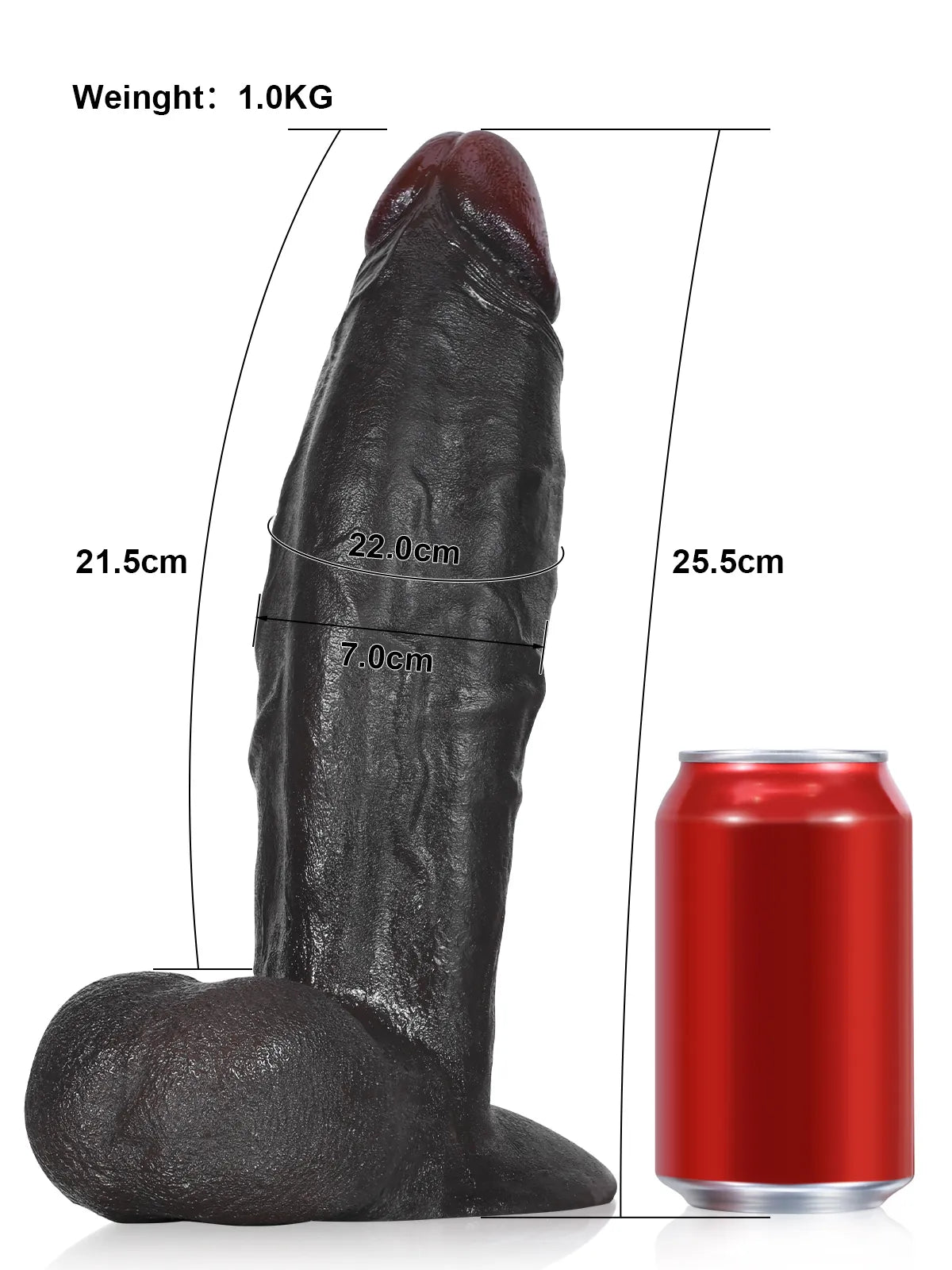 Dragon - Realistische Dildo met Flexibele Balzak en Vac-U-Lock - 25,5 cm