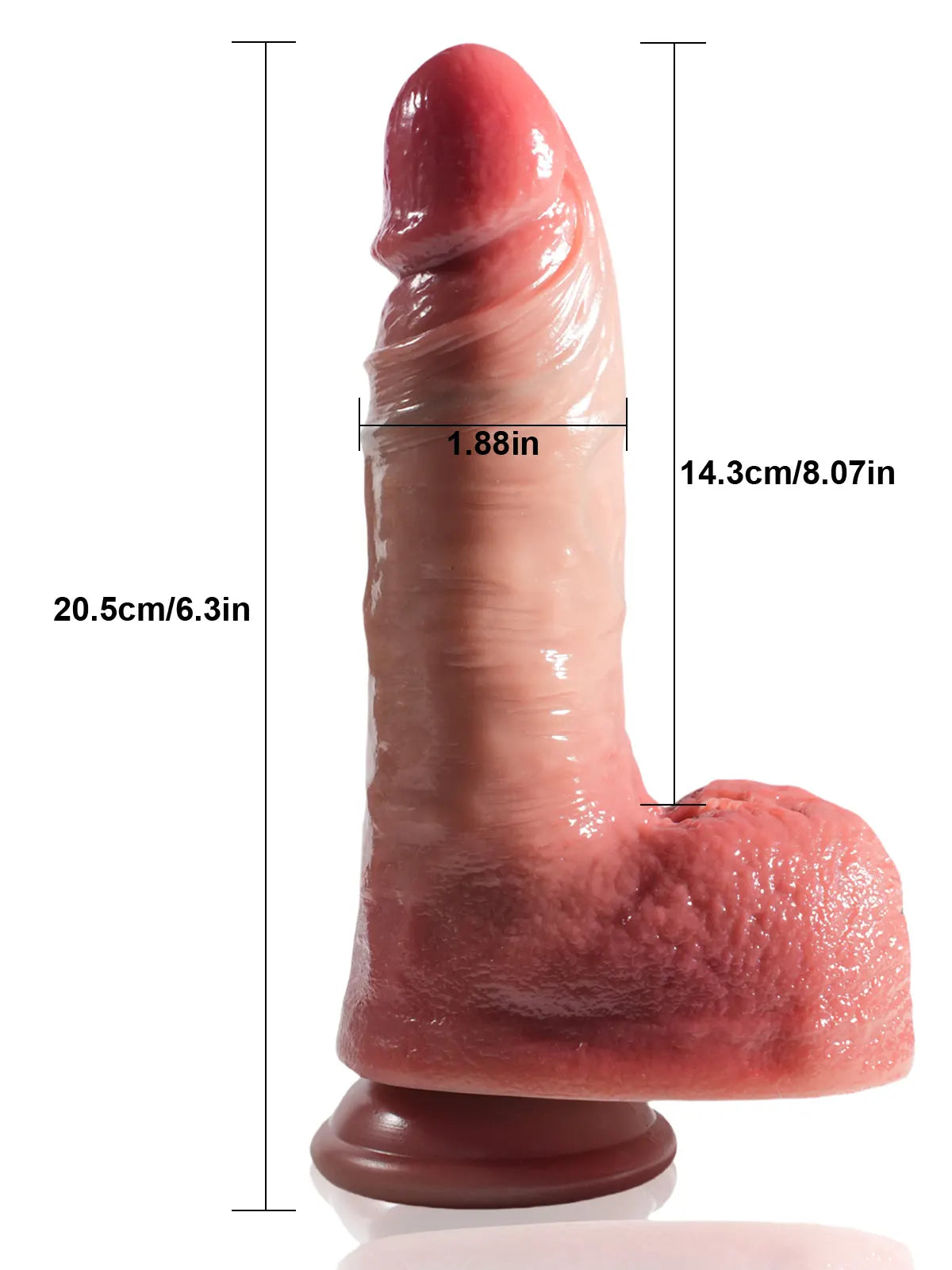 Noah - Dikke Stotende Dildo met 7 Thrusting, 3 Vibratie - 20,5 cm