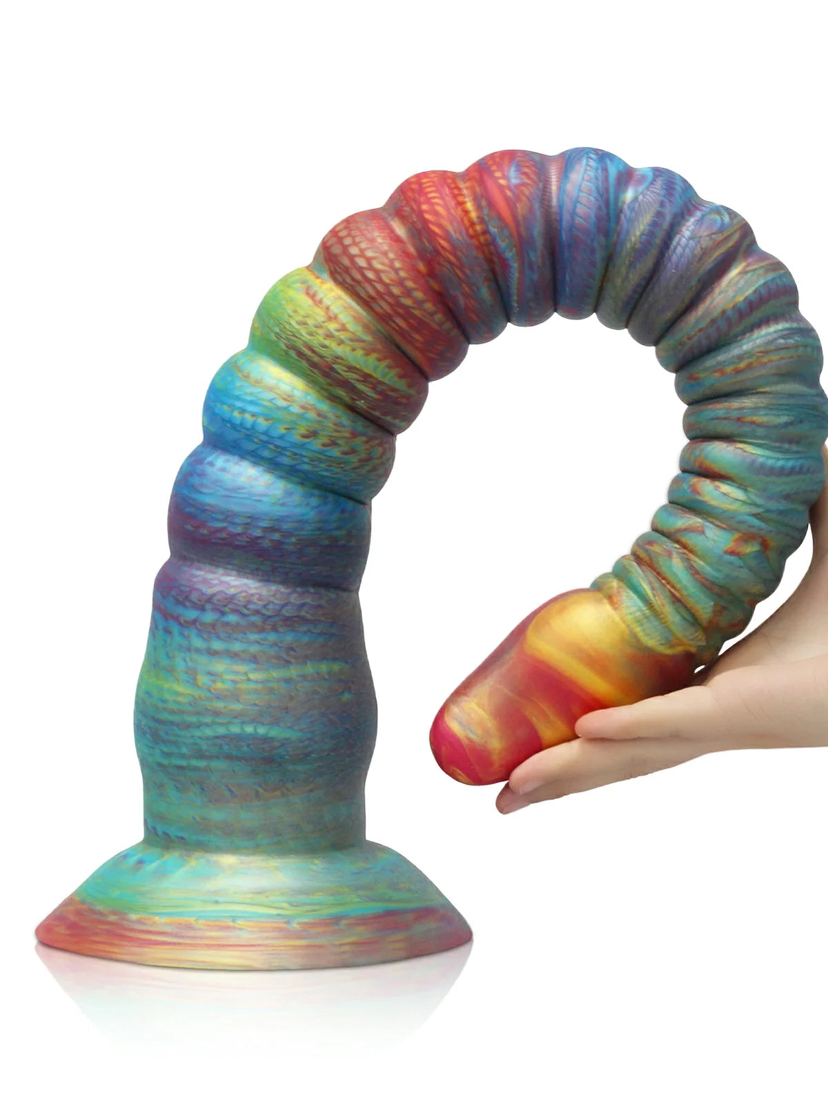 Philip - Regenboog Tentacle Dildo, Handgeverfd in 3 Maten - Fantasy