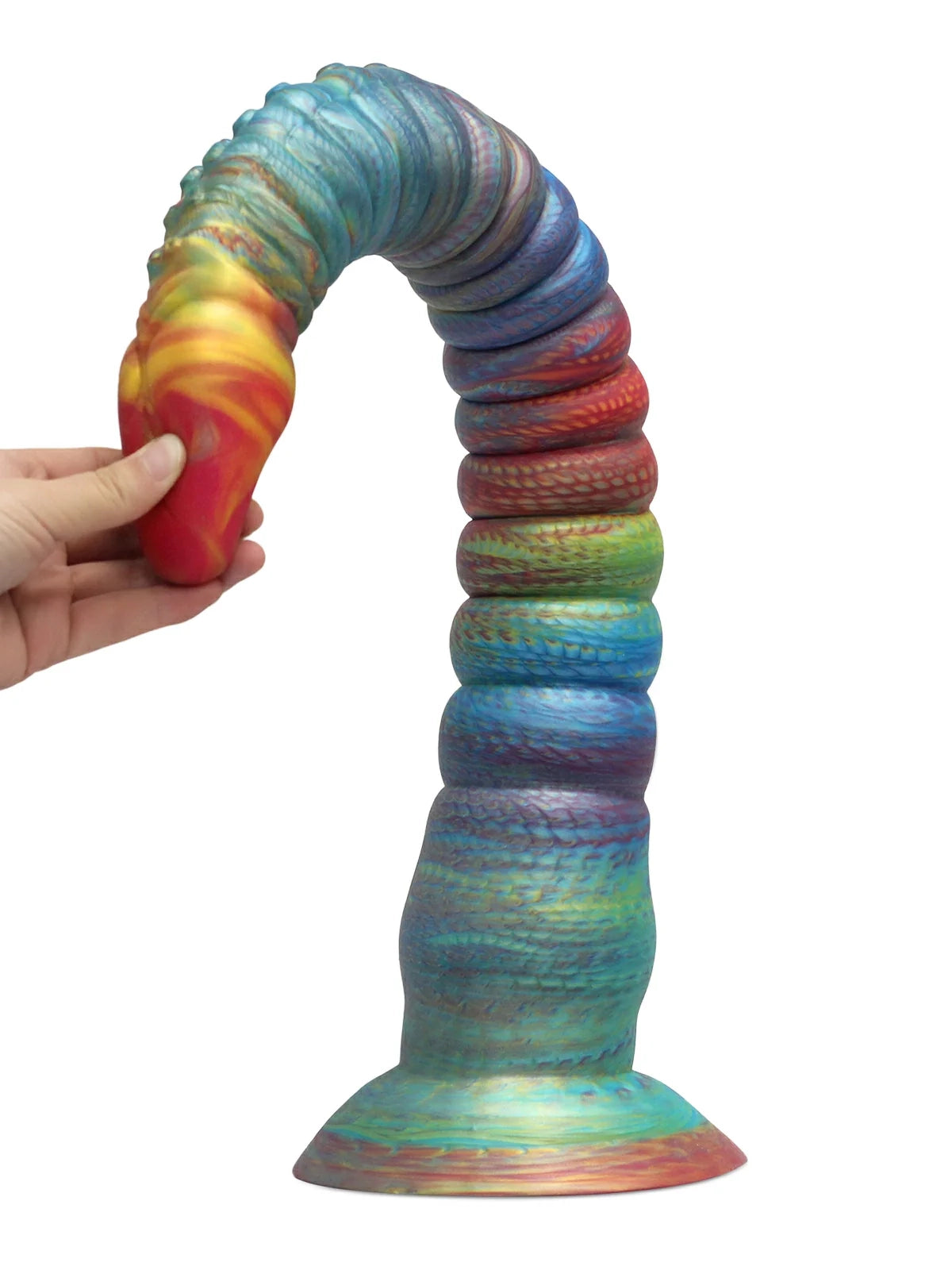 Philip - Regenboog Tentacle Dildo, Handgeverfd in 3 Maten - Fantasy