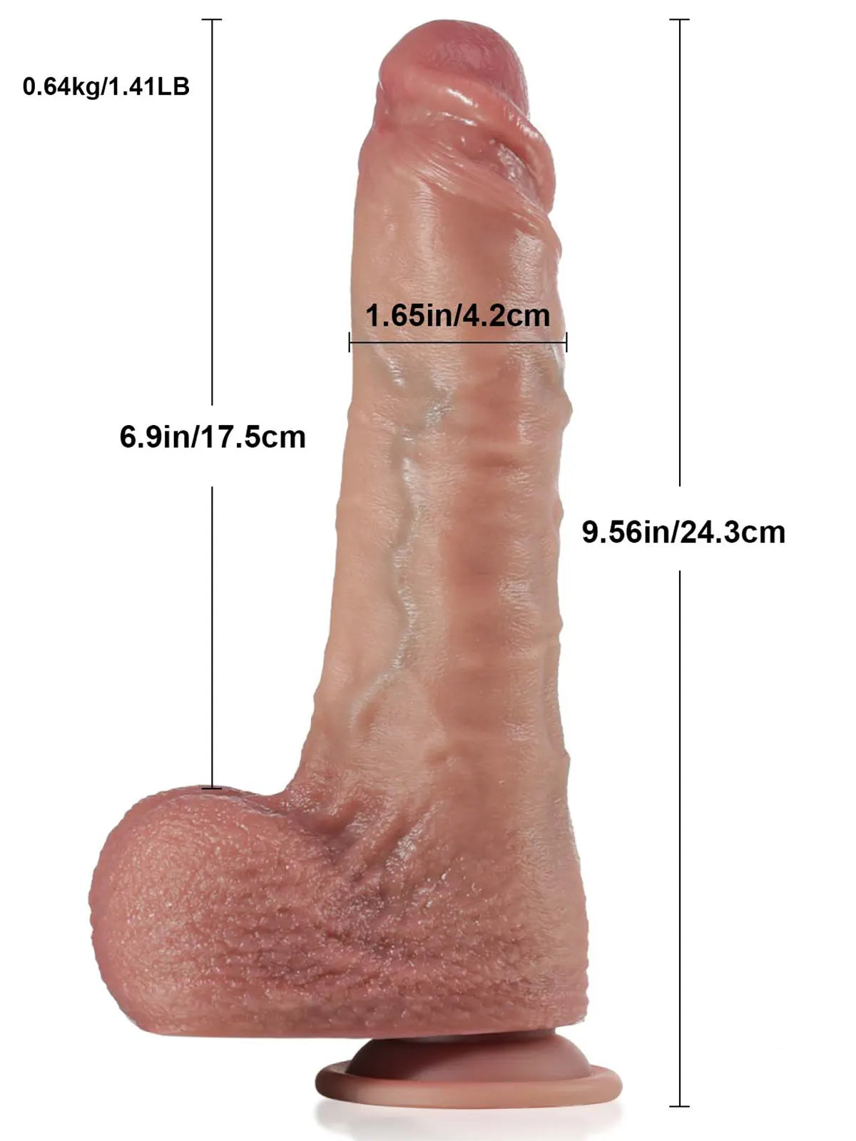 Realistische Gebogen Stotende Dildo