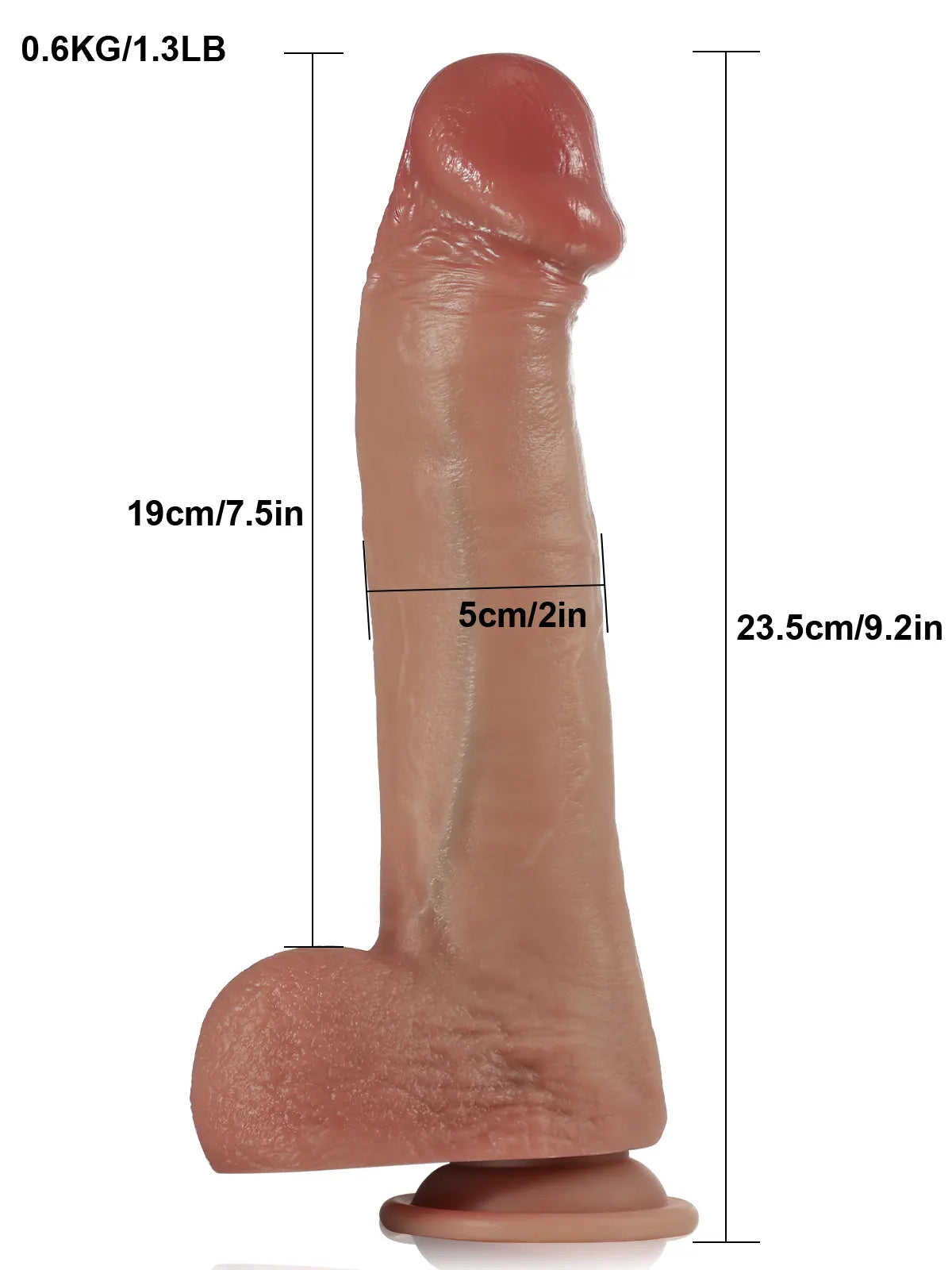 Realistische Gebogen Stotende Dildo