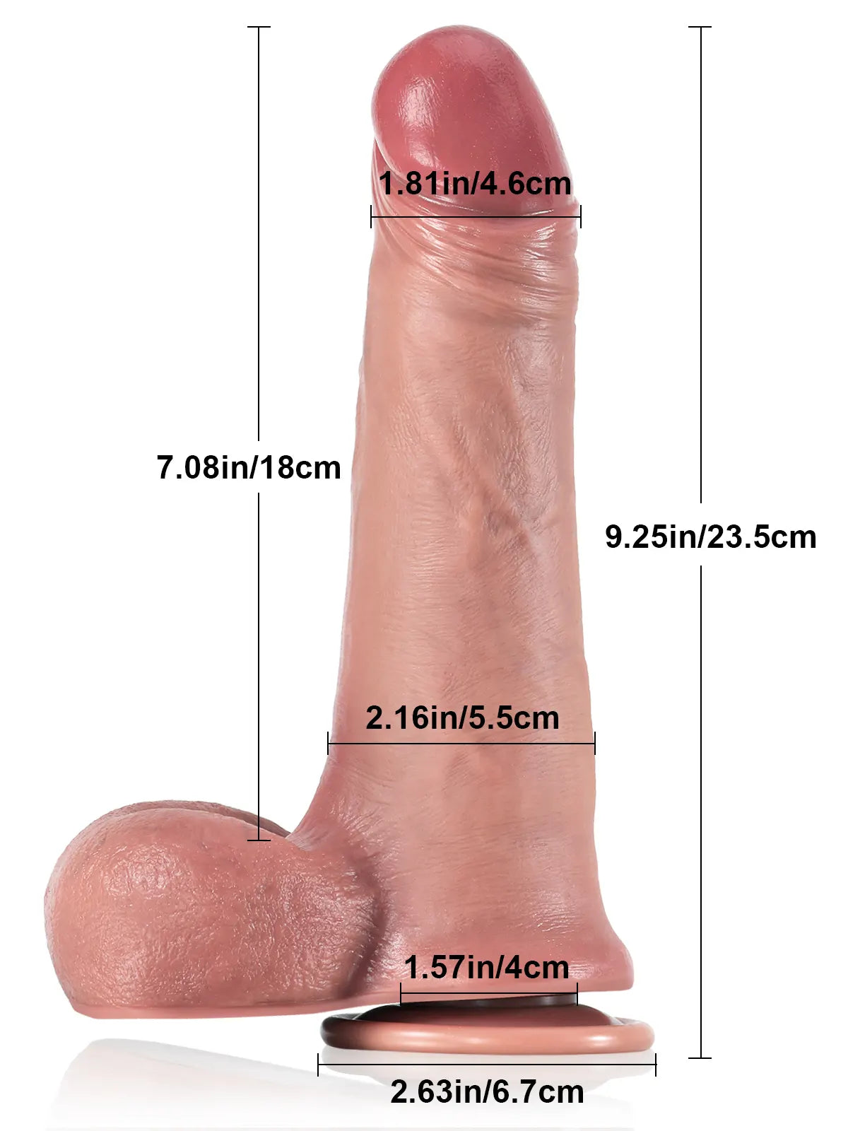 Realistische Siliconen Zwarte Dildo