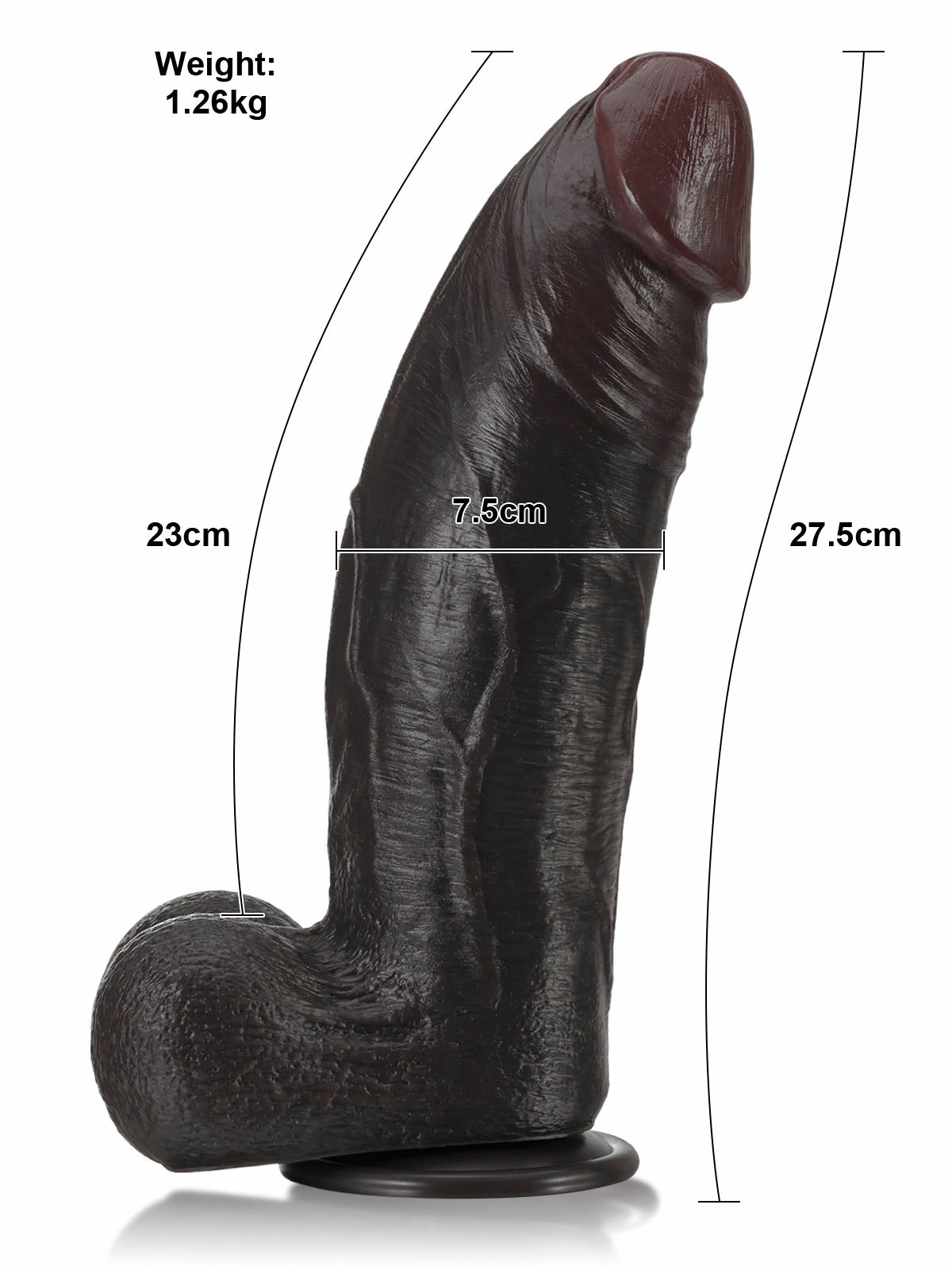 Rocco - Extra Dikke Realistische Dildo met Dubbele Dichtheid - 27,5 cm