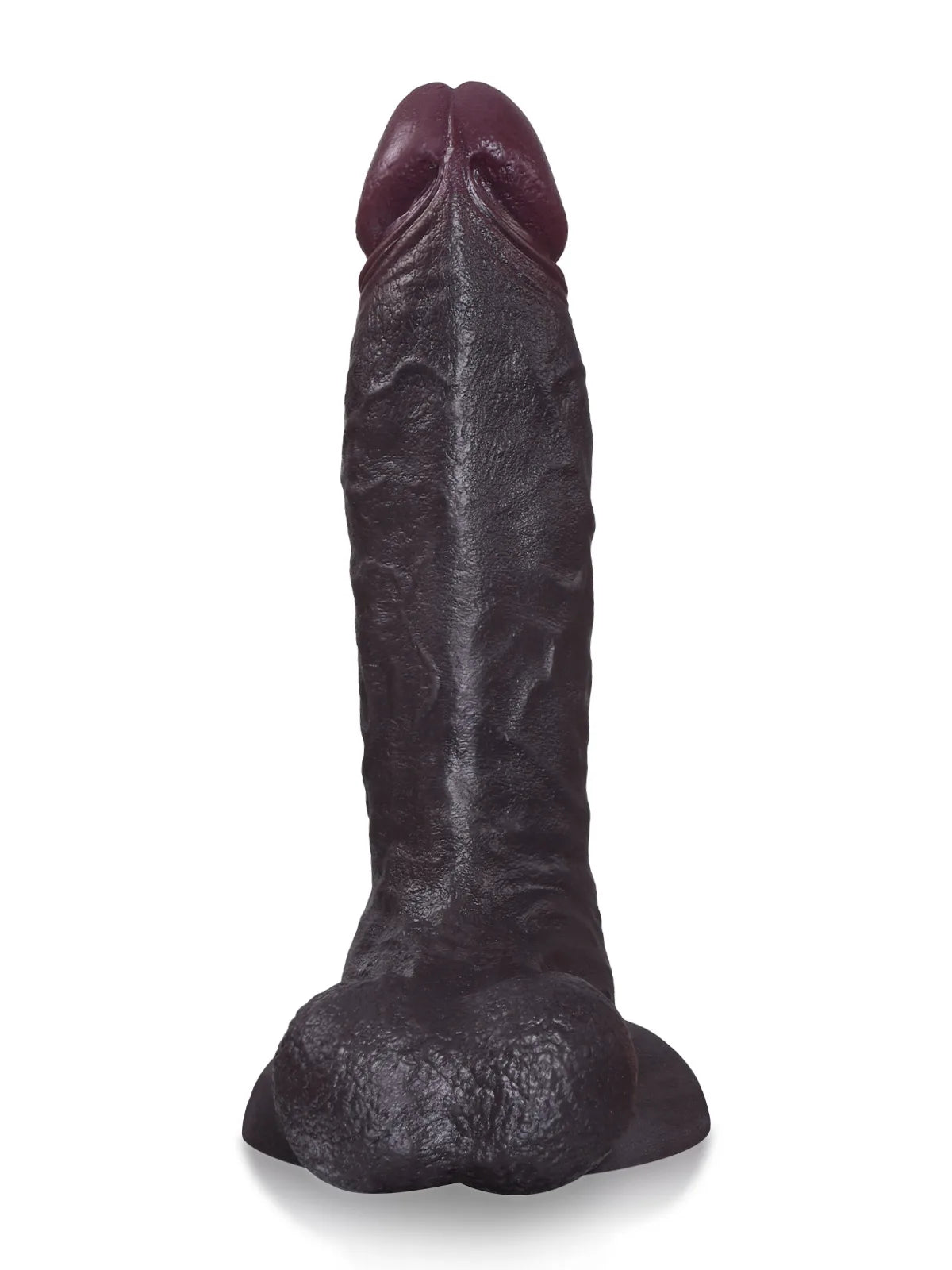 Rogan - Zwarte Realistische Dildo met Dual Density en Oscillerende Balzak - 23 cm