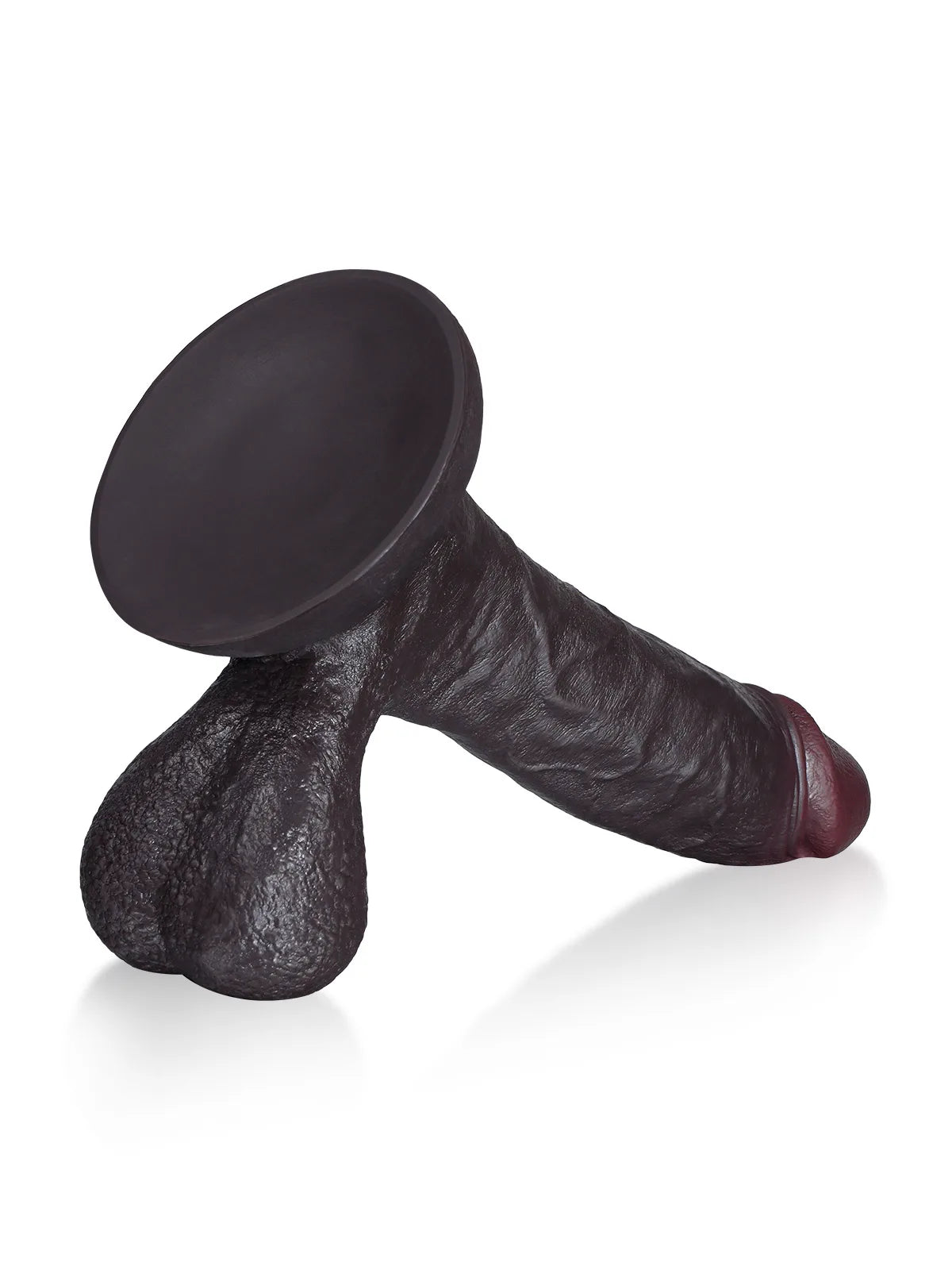 Rogan - Zwarte Realistische Dildo met Dual Density en Oscillerende Balzak - 23 cm