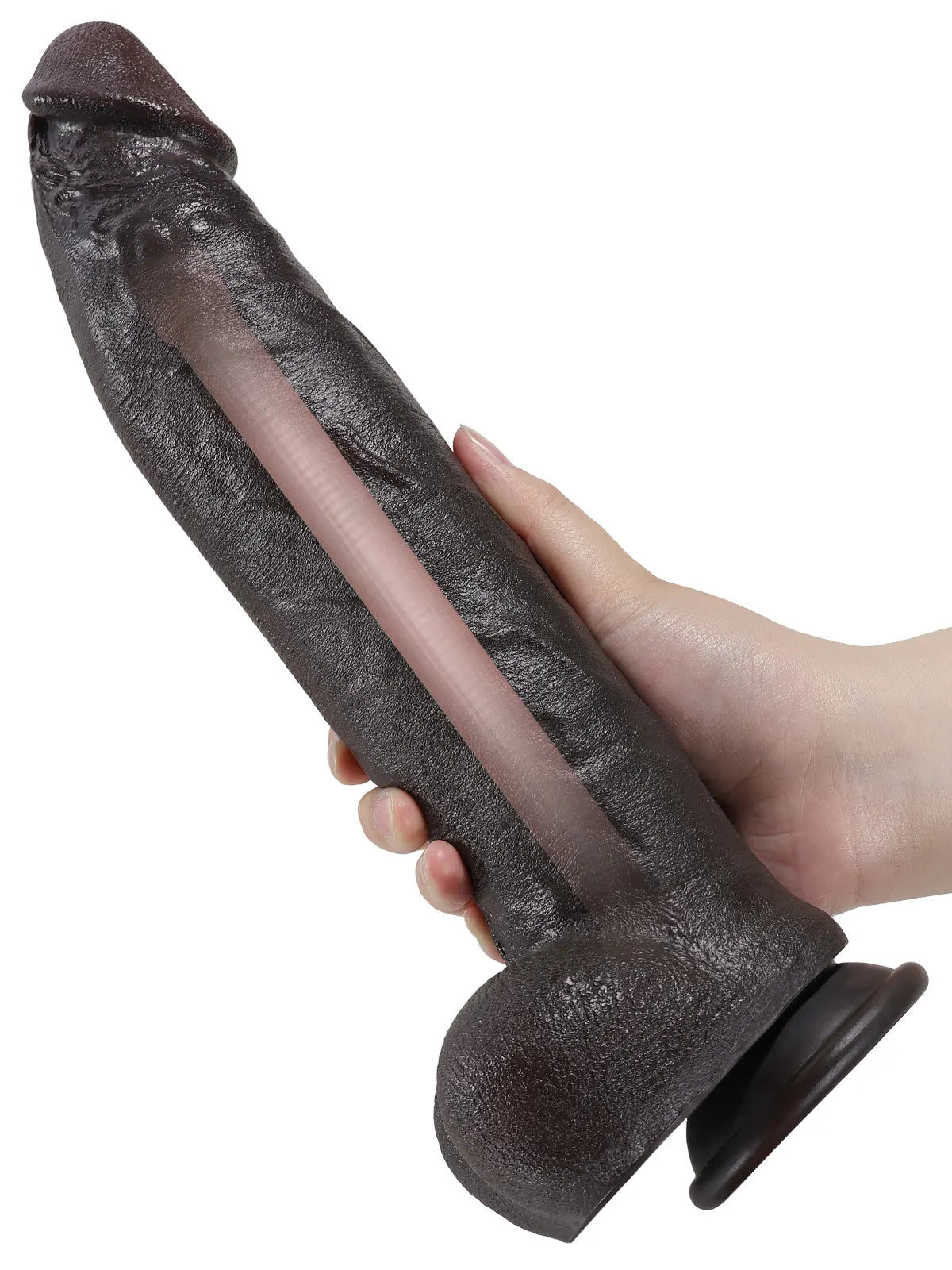 Pascal - Extra Lange Realistische Zwarte Dildo - 30,4 cm