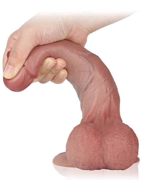 Sem - Slanke Realistische Dildo met Bewegende Balzak - 21 cm