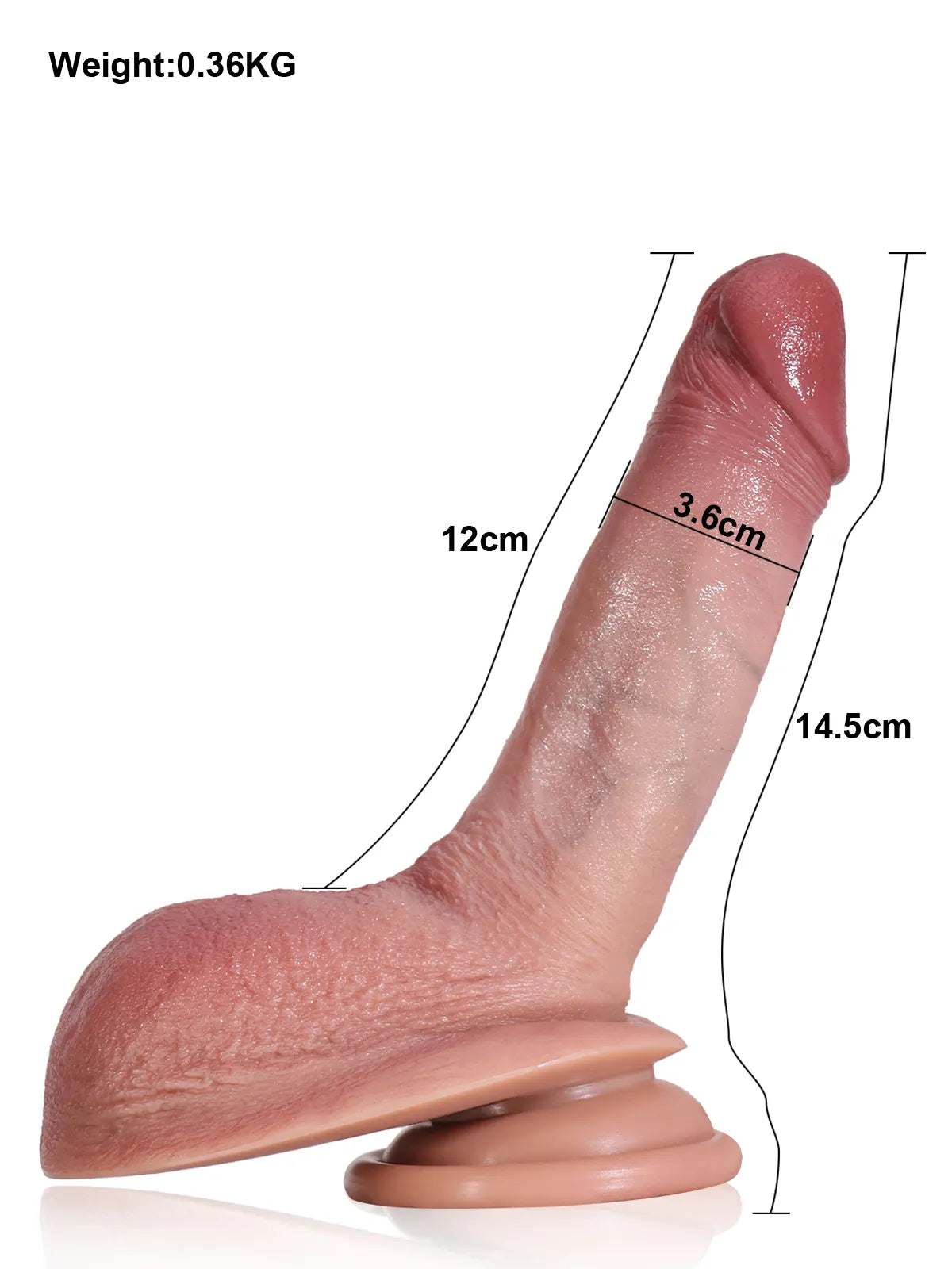 Julian - Realistische Kleine Dildo Met Balzak - 14,5 cm