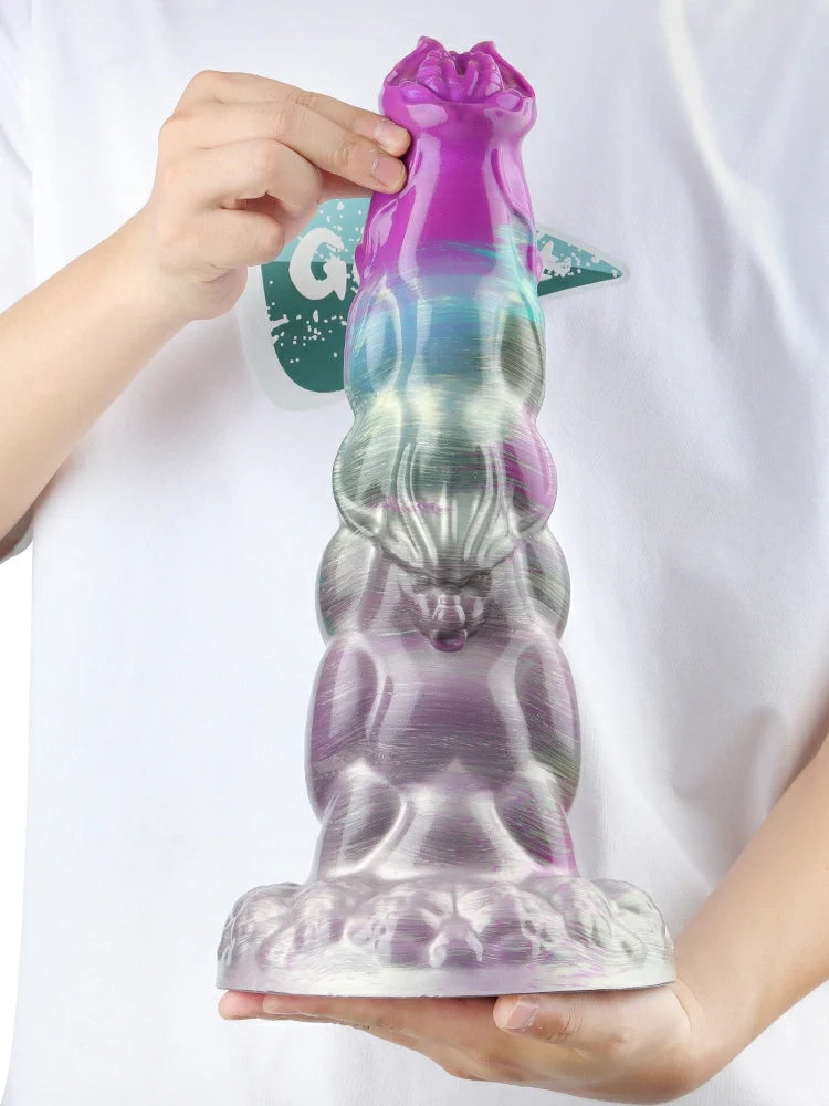 Walter - Dikke Fantasy Dildo met Gestructureerde Schacht en Zuignap - 4 Maten