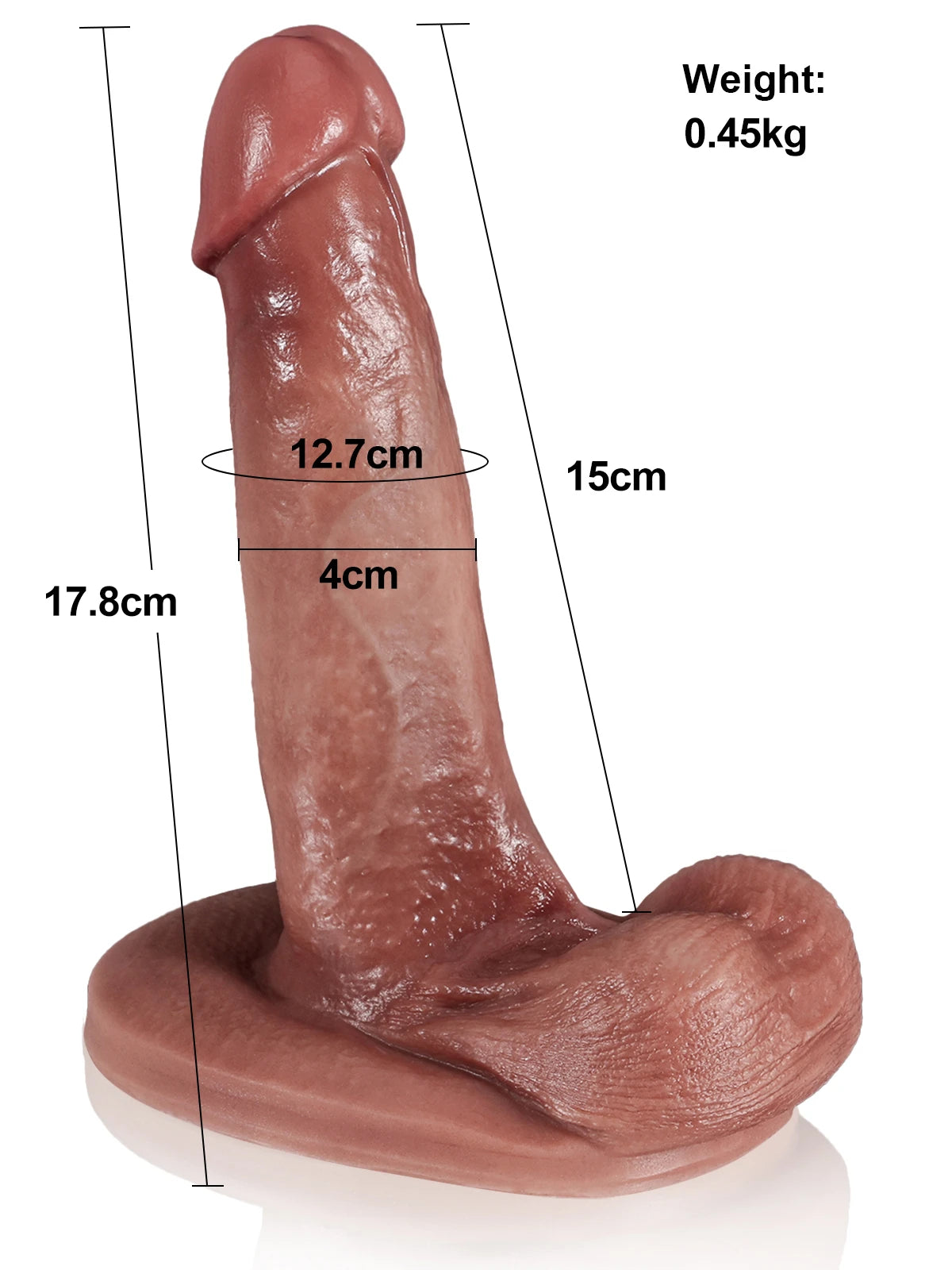 Wim - Realistische Dildo met Bewegende Huid en Balzak - 17,8 cm