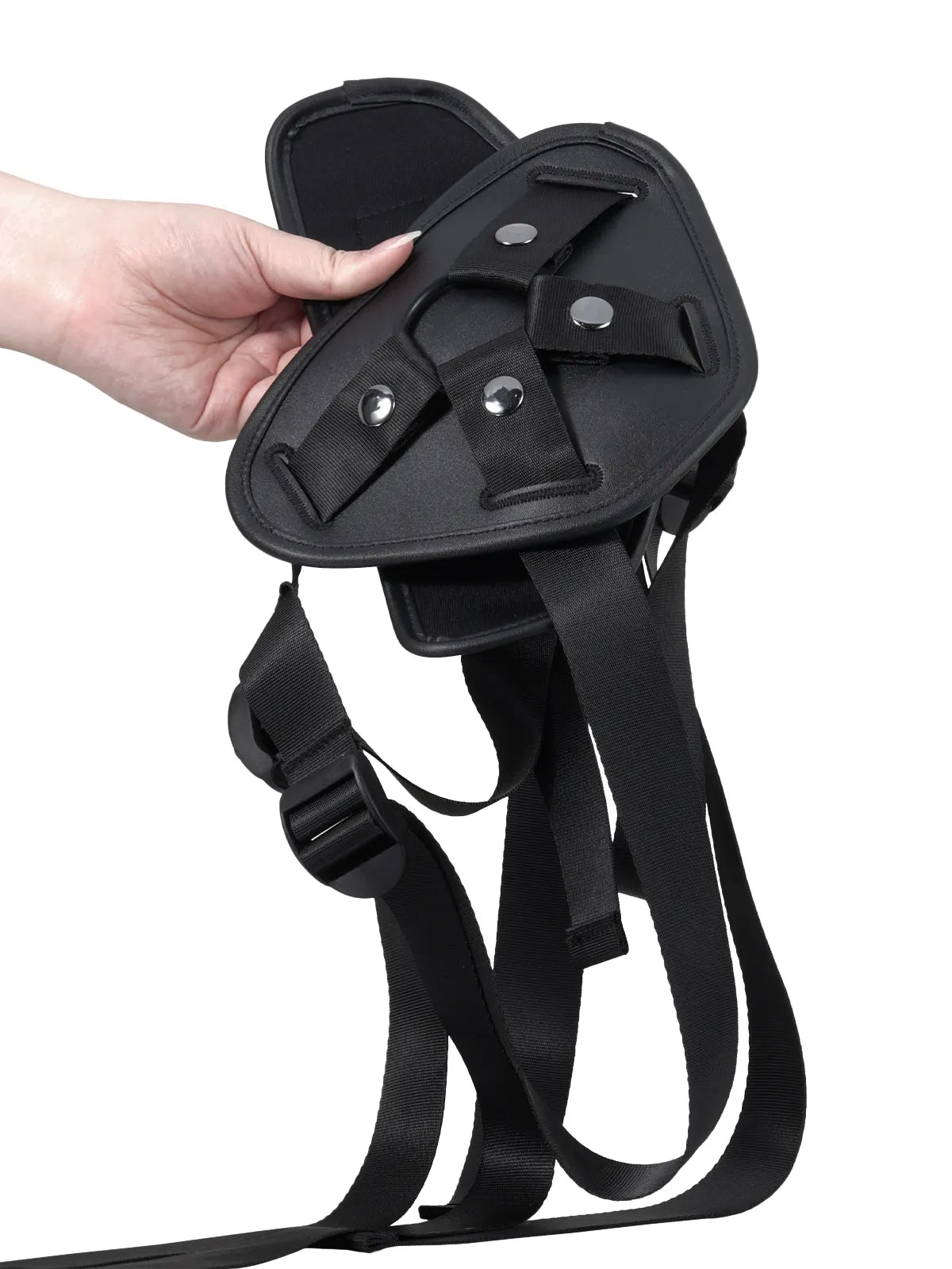 Zwarte Strap met 3 Maten Ringen