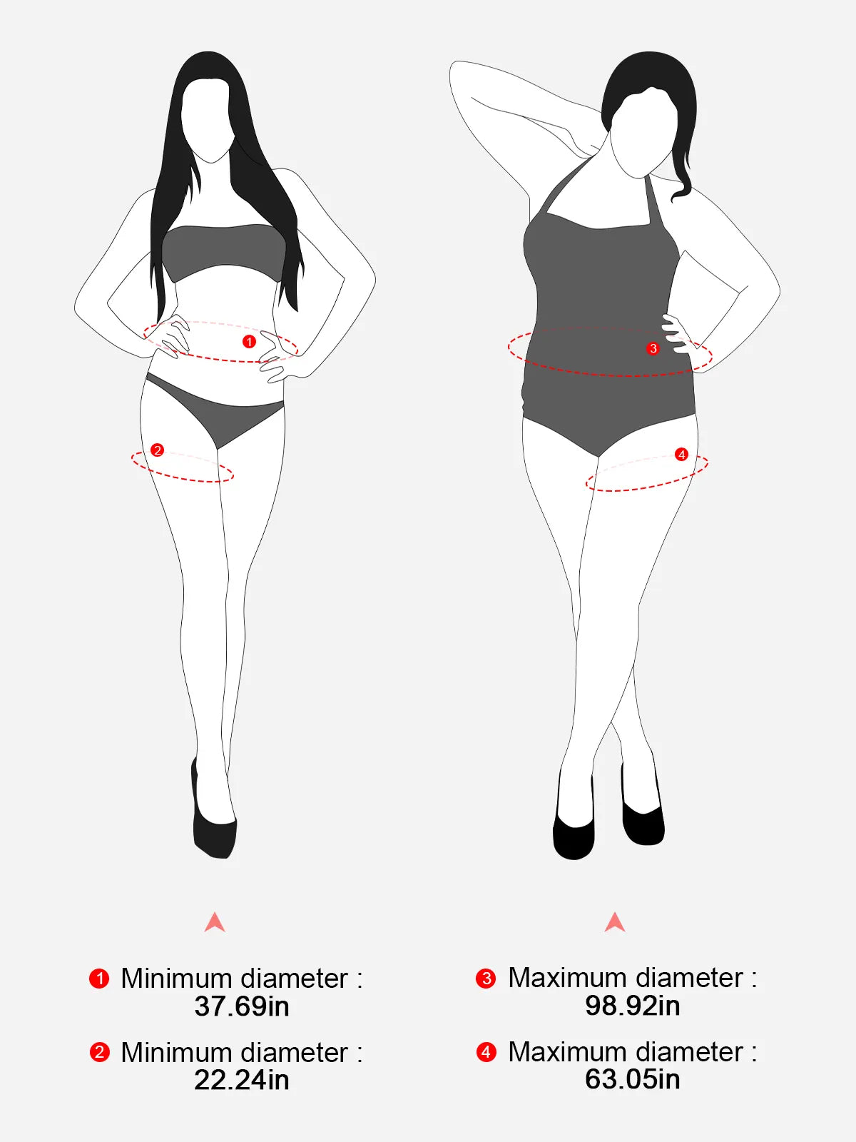 Zwarte Strap met 3 Maten Ringen