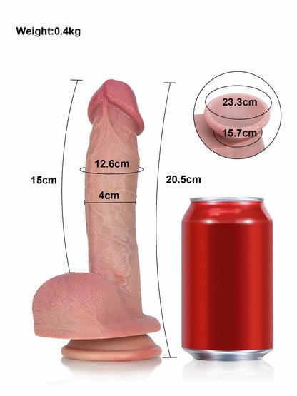Adrian - Realistische Dildo met Gedetailleerde Textuur voor Beginners - 20,5 cm