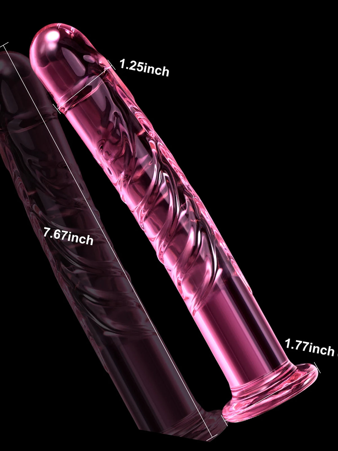 Roze Anale Glazen Dildo