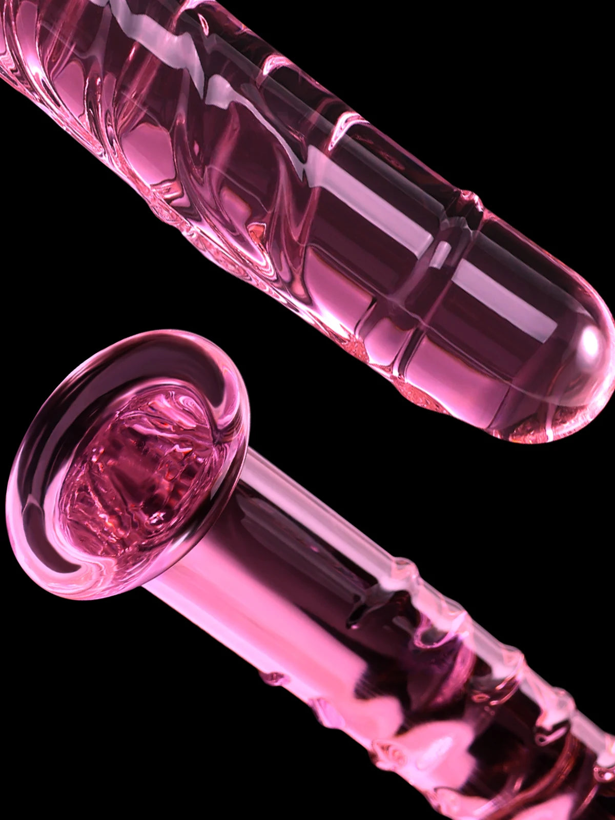 Roze Anale Glazen Dildo