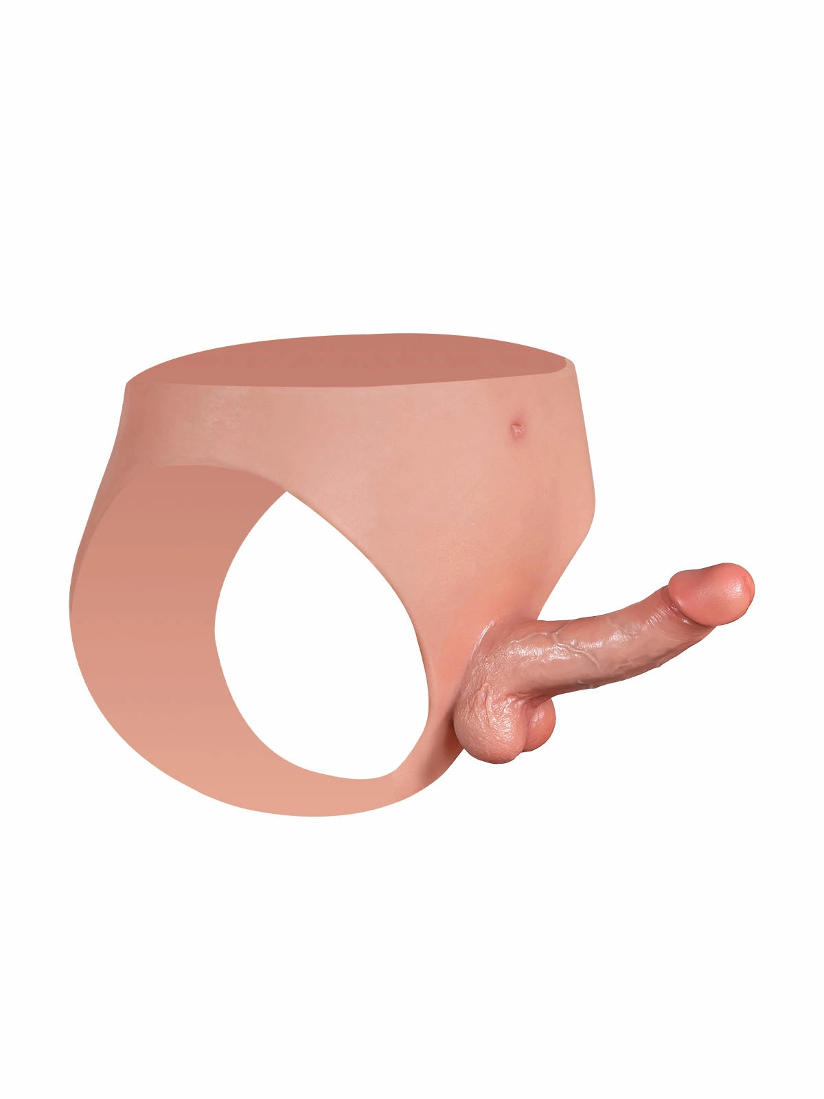 Arno - Siliconen Slip Voorbind met Kleine Realistische Dildo - 14,7 cm