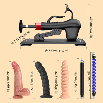Atlas - Complete Seksmachine Set met Omkeerbare Montage