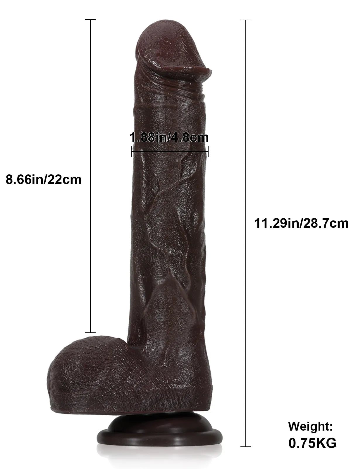 Becker - Realistische Automatische Dildo met Bewegende en Vibrerende Functie - 28,7 cm