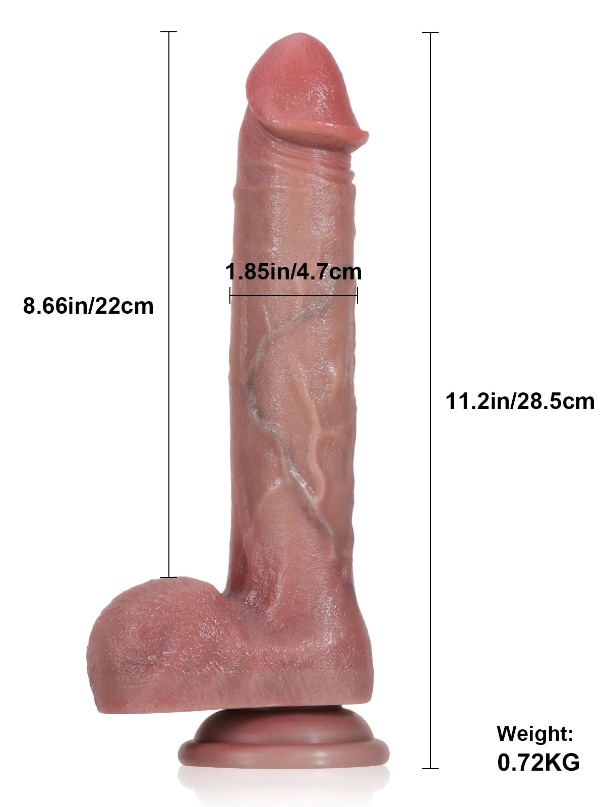 Becker - Realistische Automatische Dildo met Bewegende en Vibrerende Functie - 28,7 cm