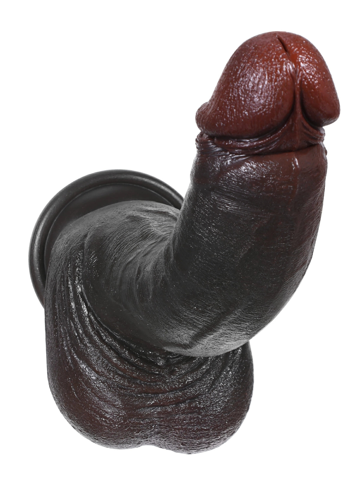 Brandon - Grote Zwarte Realistische Dildo met Zuignap - 24 cm