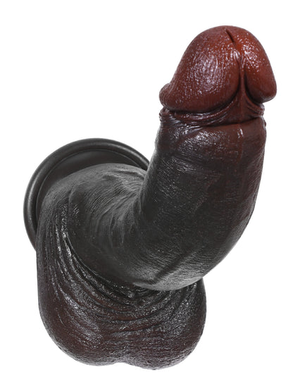 Brandon - Grote Zwarte Realistische Dildo met Zuignap - 24 cm