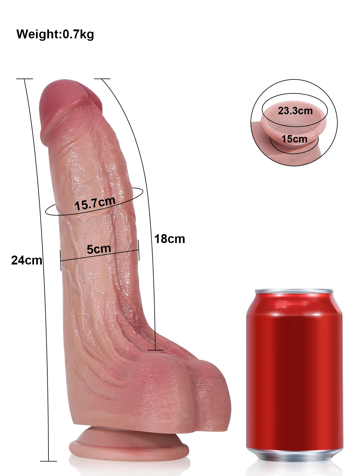 Cameron - Ultra Realistische Siliconen Dildo - 24cm