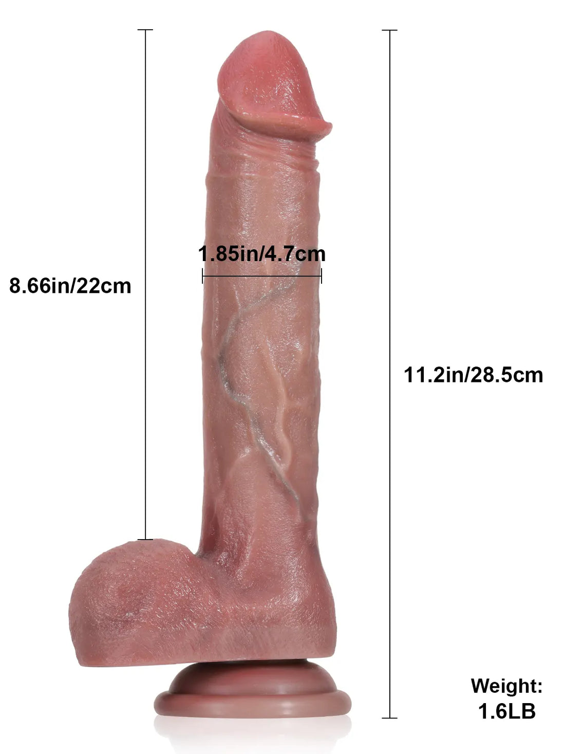 Casper - Grote Realistische Stotende Dildo - 28.5 cm