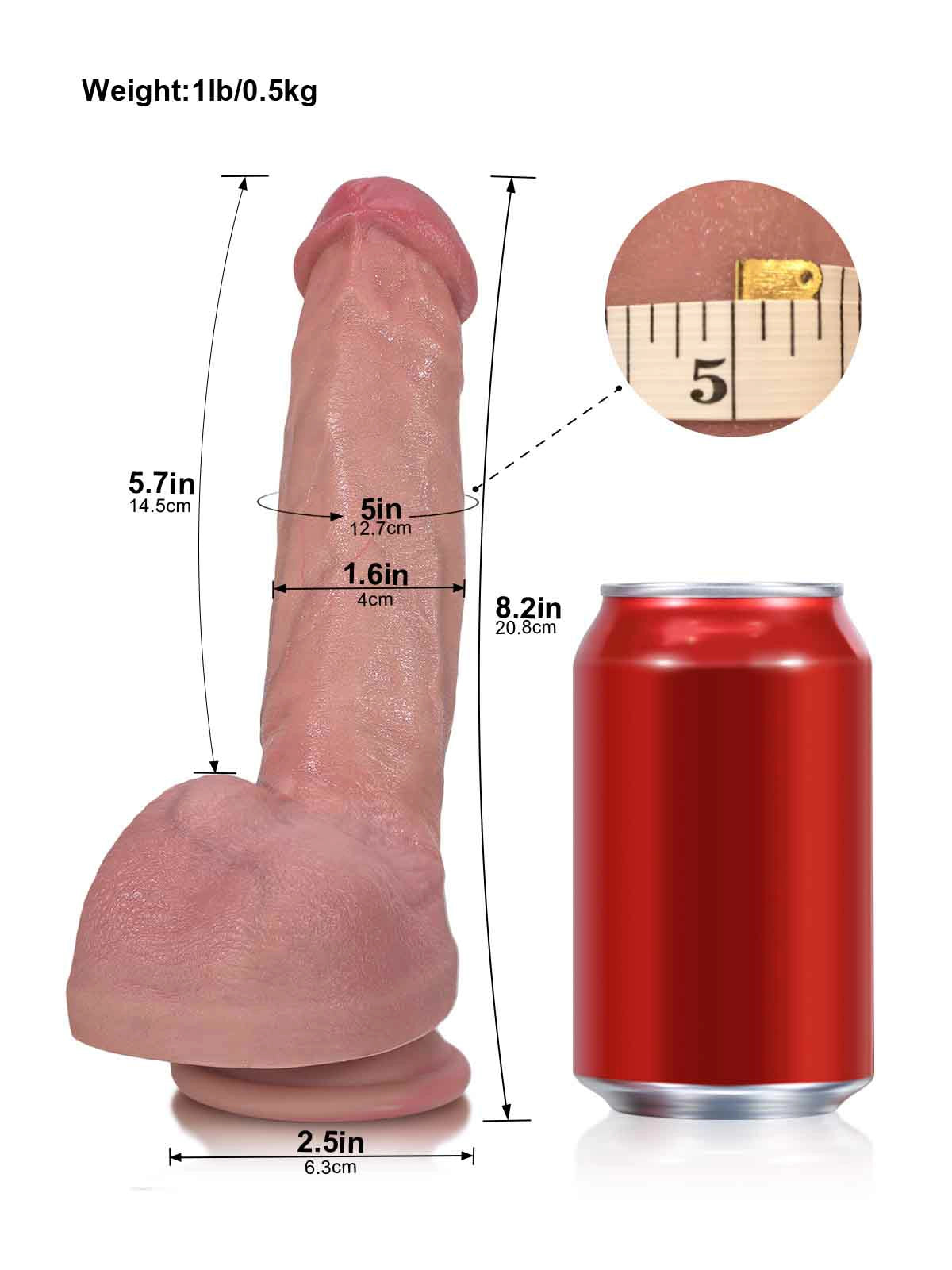 Daan - Realistische Beginnersdildo met Buigbare Metalen Kern - 20,8 cm