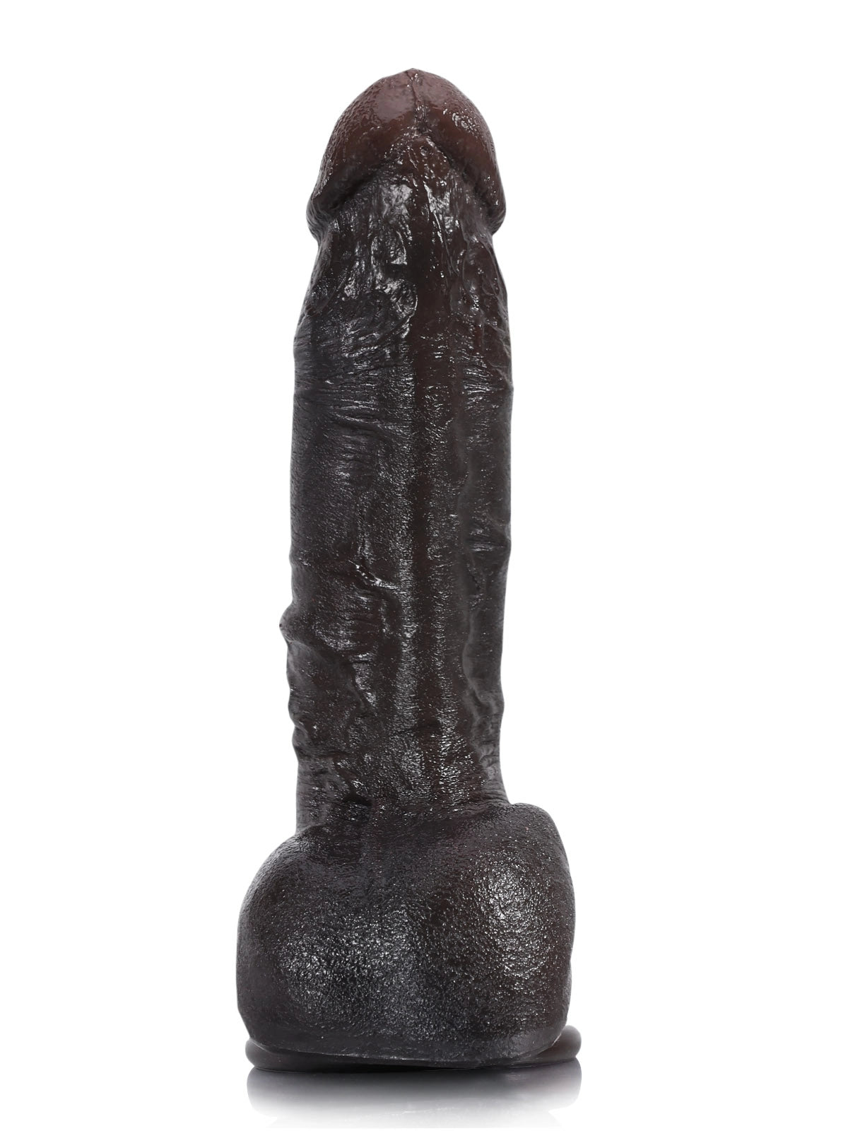 Dave - Realistische Zwarte Dubbel-Density Siliconen Dildo met Zuignap - 19 cm