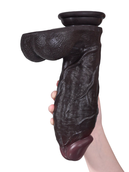 Diederik - Grote Zwarte Extra Dikke Realistische Dildo - 28 cm