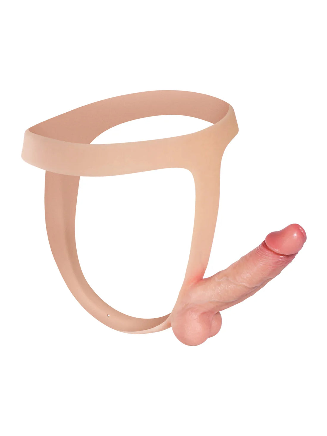 Draagbare Zachte Siliconen Strap-On Dildo met Stevige Schacht - Voor Lesbian Couples