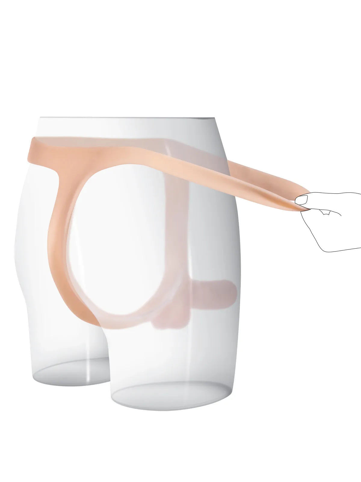 Draagbare Zachte Siliconen Strap-On Dildo met Stevige Schacht - Voor Lesbian Couples