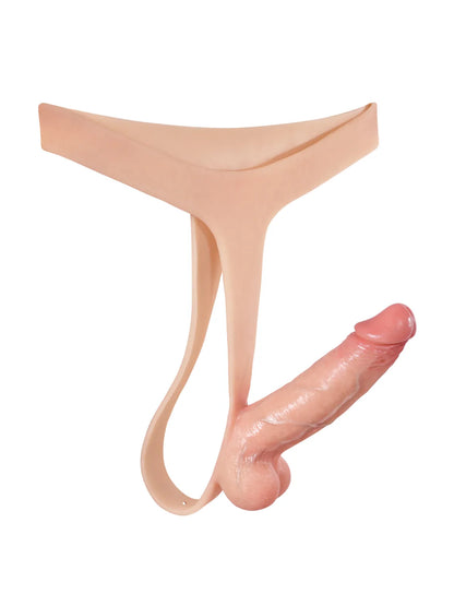 Draagbare Zachte Siliconen Strap-On Dildo met Stevige Schacht - Voor Lesbian Couples