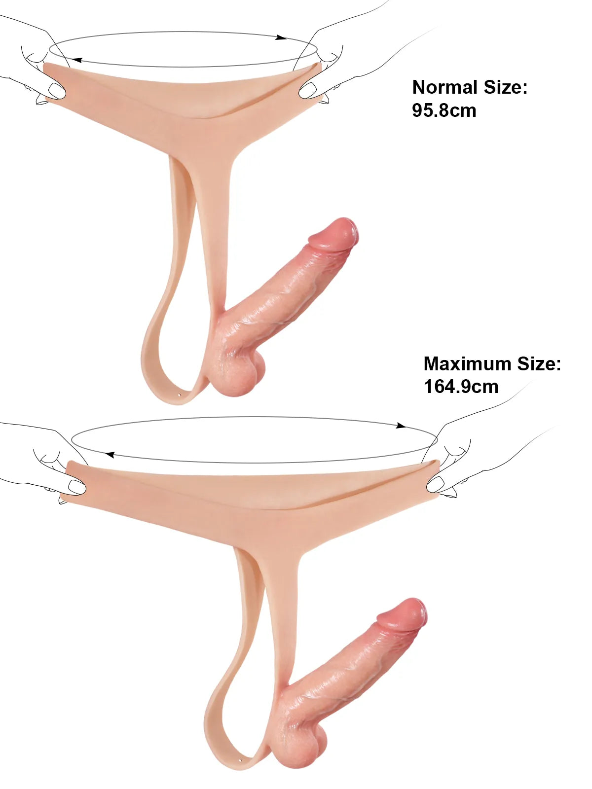 Draagbare Zachte Siliconen Strap-On Dildo met Stevige Schacht - Voor Lesbian Couples