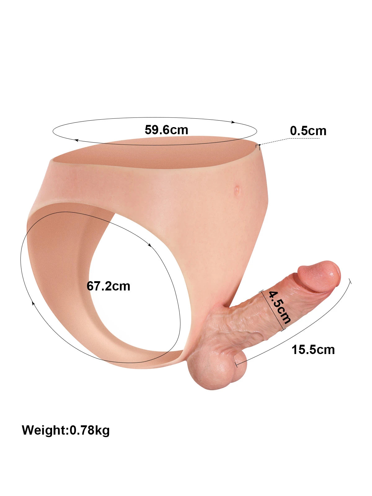 Draagbare Siliconen Strap-On Dildo met Stevige Schacht - Ideaal voor Lesbian Couples