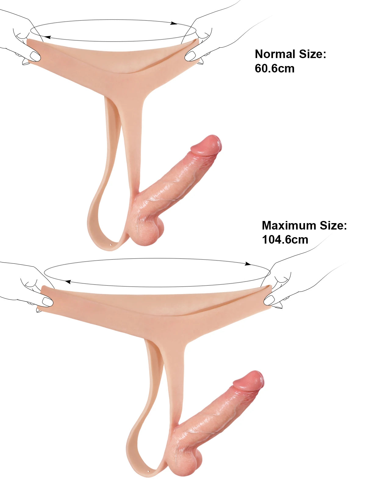 Draagbare Zachte Siliconen Strap-On Dildo met Stevige Schacht - Voor Lesbian Couples